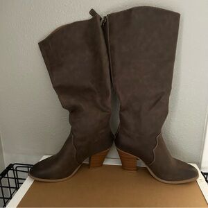 Brown Knee-High Women's Boots
